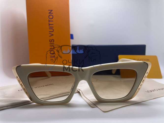 Очки Louis Vuitton Gold/Ivory/Brown солнцезащитные женские оригинал