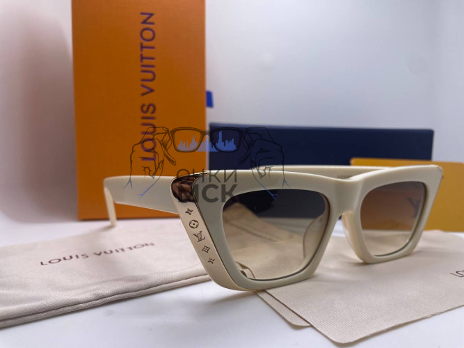 Очки Louis Vuitton Gold/Ivory/Brown солнцезащитные женские оригинал