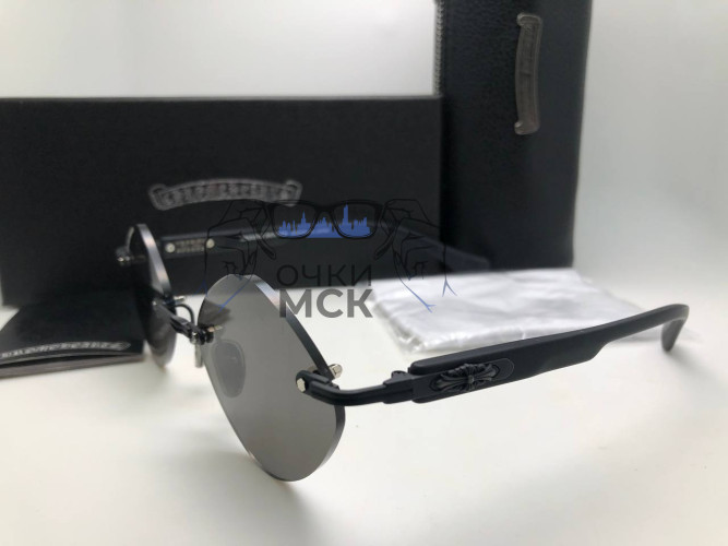 Очки Chrome Hearts 56-21-151 Black солнцезащитные унисекс женские мужские оригинал