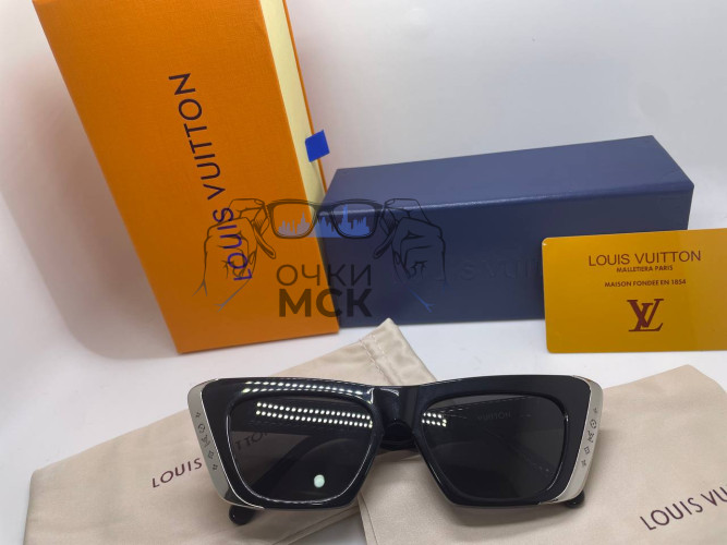 Очки Louis Vuitton Gold/Black/Black солнцезащитные женские оригинал