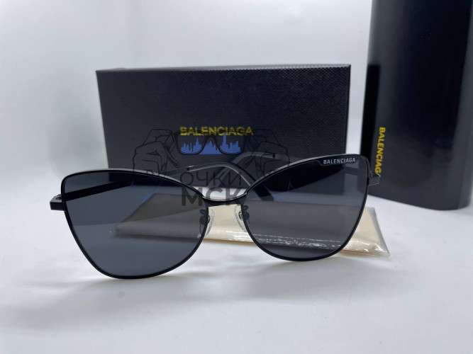 Очки Balenciaga Full Black Черный градиент солнцезащитные унисекс женские мужские оригинал