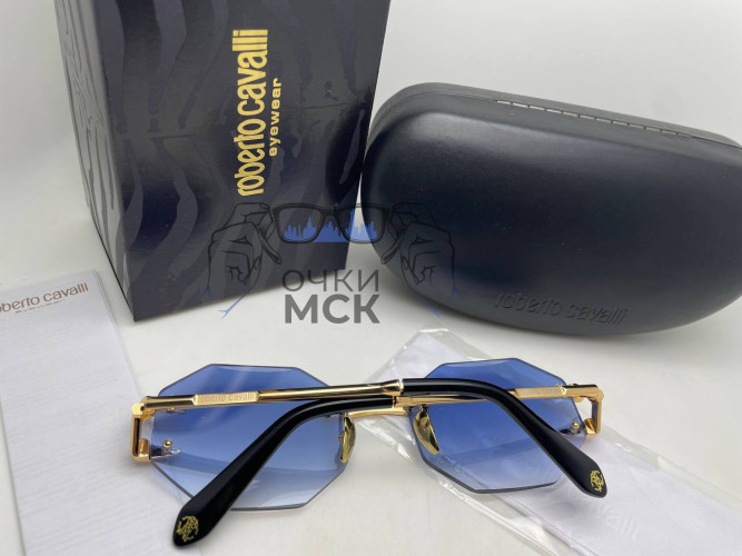 Очки Roberto Cavalli Octa Gold/Blue солнцезащитные мужские оригинал