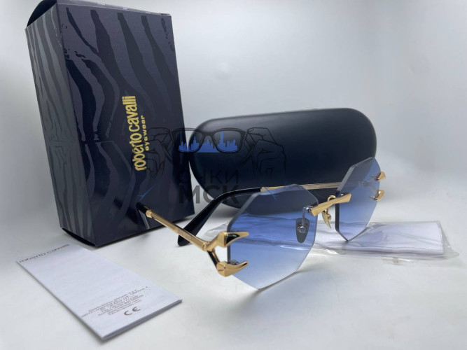 Очки Roberto Cavalli Octa Gold/Blue солнцезащитные мужские оригинал
