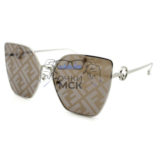Очки Fendi F is Fendi FF 0323 Logo C2 Светло-коричневый градиент солнцезащитные женские оригинал