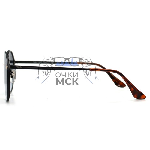 Очки Ray Ban RB3574N Blaze Round Тёмно-серый градиент солнцезащитные унисекс женские мужские оригинал