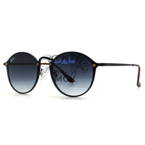 Очки Ray Ban RB3574N Blaze Round Тёмно-серый градиент солнцезащитные унисекс женские мужские оригинал