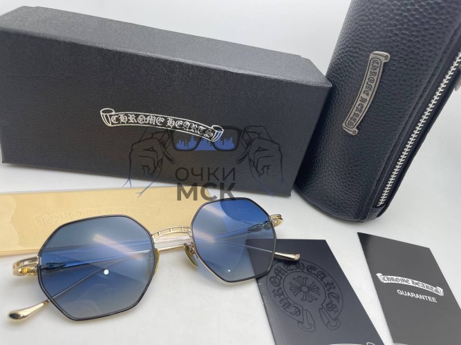 Очки Chrome Hearts Octa Gold/Dark Grey солнцезащитные мужские оригинал